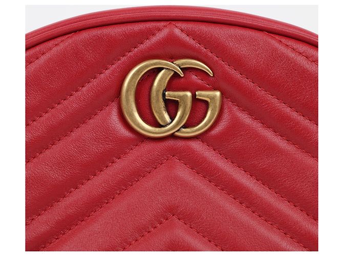 Gucci GG Marmont Matelassé Gürteltasche Rot - Ansicht 3