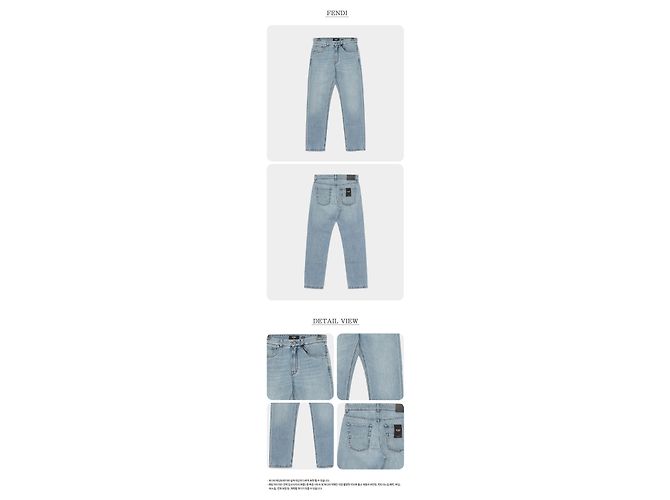 Fendi Pantaloni in denim uomo con lavaggio e tasche - vista 3