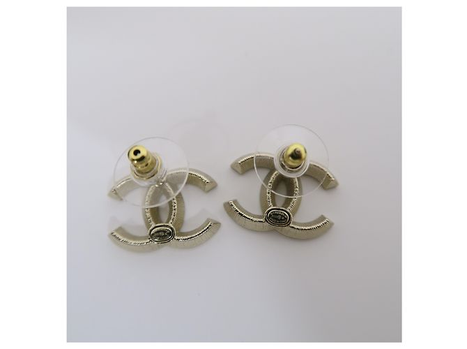 Chanel Orecchini Diamante Gold Crystal CC Logo - vista 6