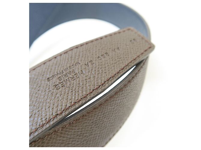 Hermès Wendbarer Ledergürtel Matte Black Gold - Ansicht 9