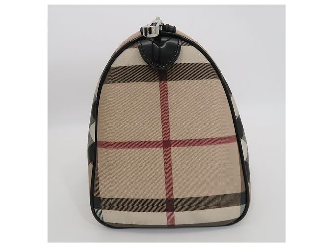 Burberry Borsa Boston Nova Check in vernice - vista 9