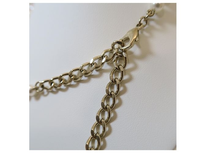Chanel Collana Choker in Perle e Cristalli Gold Ivory - vista 3
