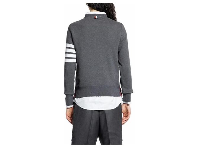 Thom Browne RWB Strick-Sweatshirt Dunkelgrau - Ansicht 2