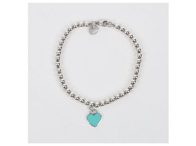 Tiffany & Co Bracciale a grani con ciondolo a cuore Return to Tiffany Blue - vista 2