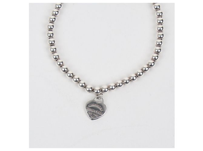 Tiffany & Co Bracciale a grani con ciondolo a cuore Return to Tiffany Blue - vista 6