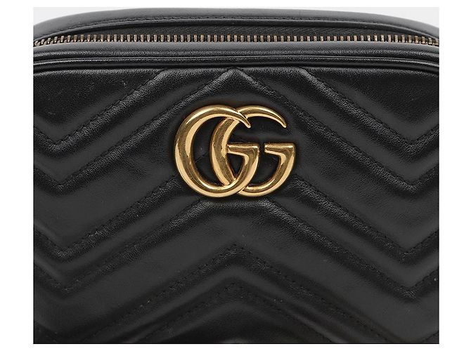 Gucci Mini borsa a tracolla GG Marmont matelassé nera - vista 3
