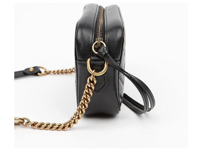 Gucci Mini borsa a tracolla GG Marmont matelassé nera - vista 5