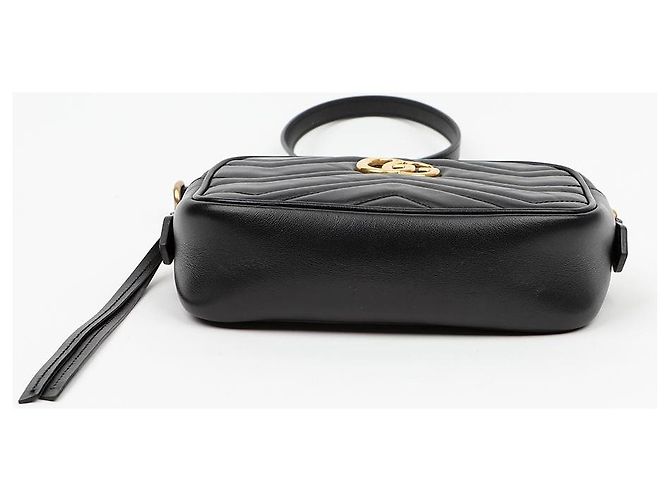 Gucci Mini borsa a tracolla GG Marmont matelassé nera - vista 7