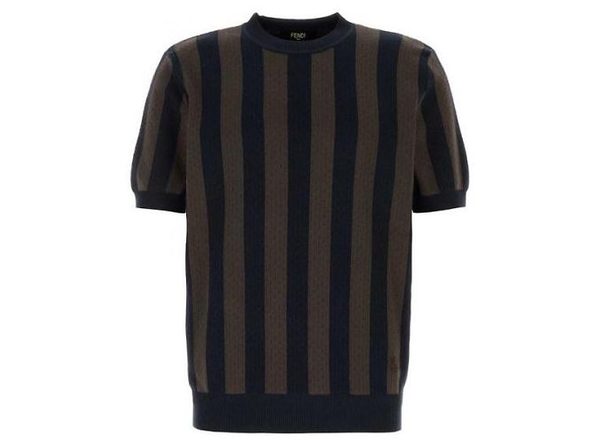 Fendi Gestreifter Pullover aus Seide und Baumwolle - Ansicht 4