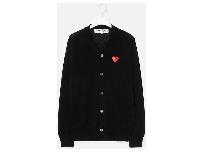 Comme Des Garcons Play Red Heart Strick-Cardigan Black AX - Ansicht 5