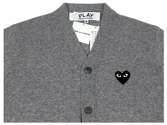 Comme Des Garcons Play Black Heart Strickcardigan Grau - Ansicht 13