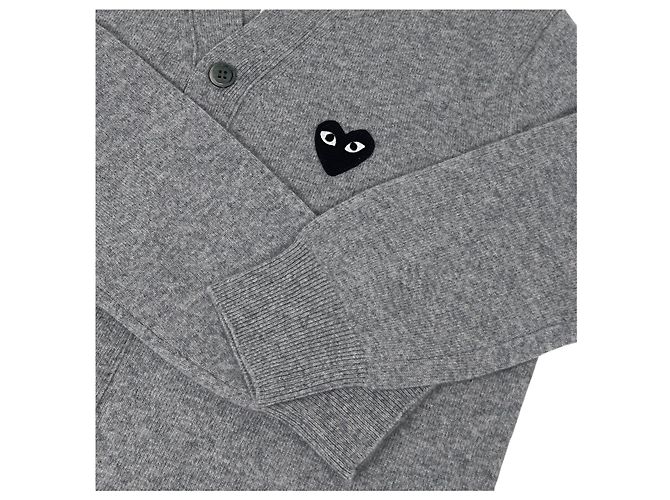 Comme Des Garcons Play Black Heart Strickcardigan Grau - Ansicht 16