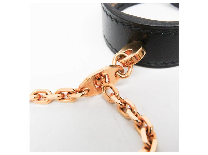 Hermès Hermes Vintage Handschuhhalter aus Leder mit Metall - Ansicht 6