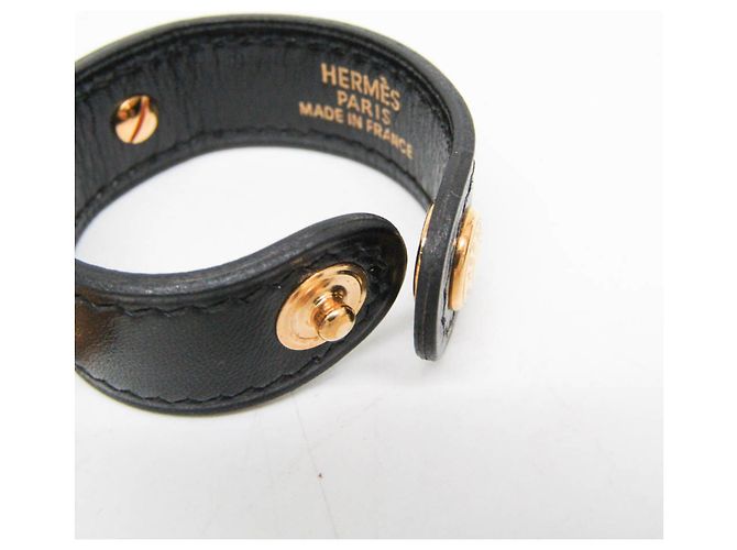 Hermès Hermes Vintage Handschuhhalter aus Leder mit Metall - Ansicht 7