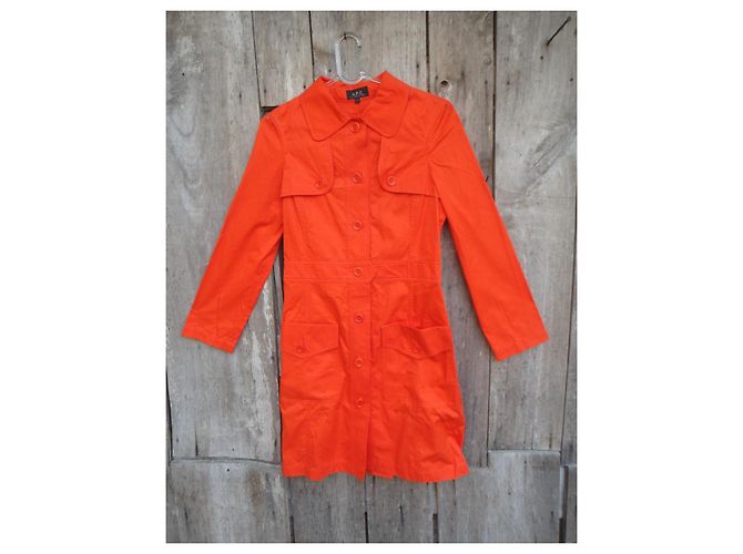 Apc Gabardina A.P.C. de algodón naranja - vista 3