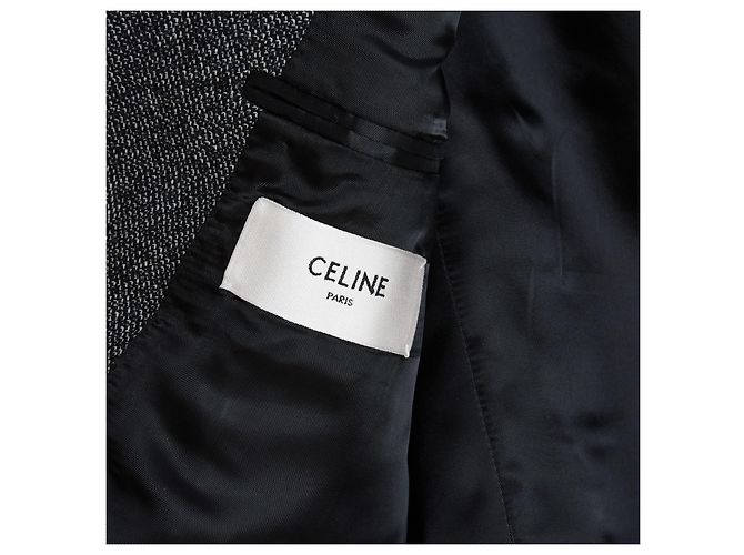 Céline Hedi Slimane Oversized Classic Grey Wool Jacket - view 3