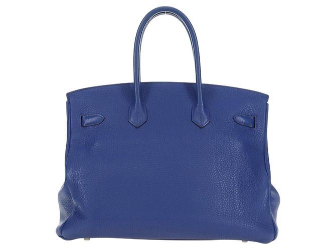 Hermès Hermes Birkin Blue Clemence con Palladium Hardware 35 - vista 2