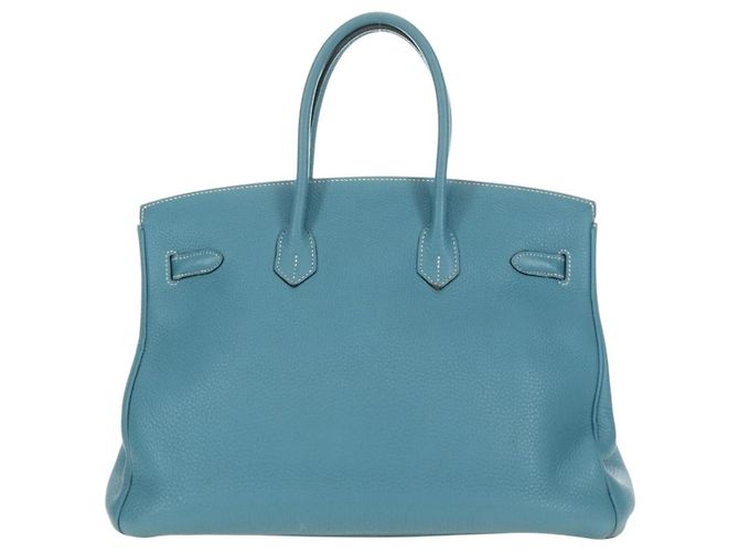 Hermès Hermes Birkin Blue Clemence con Palladium Hardware 35 - vista 2