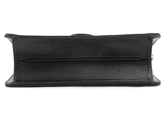 Borsa a tracolla con catena Chanel in pelle d'agnello nera - vista 3