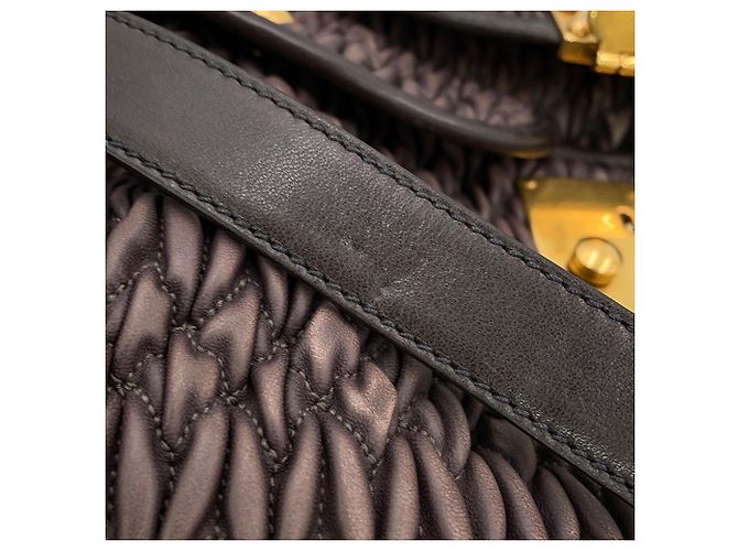 Borsa hobo in pelle Matelassé Miu Miu - vista 12