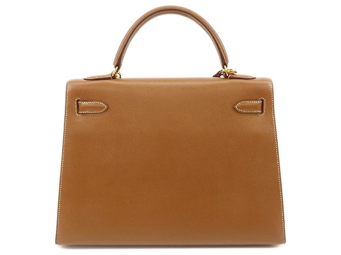 Hermès Hermes Kelly Brown Courchevel with Gold Hardware 32 - vista 2