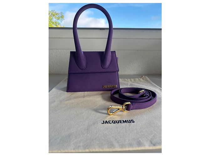 Jacquemus Borsa Le Chiquito Media Pelle Viola - vista 4