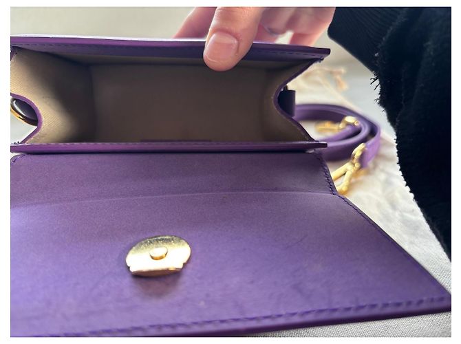 Jacquemus Borsa Le Chiquito Media Pelle Viola - vista 8