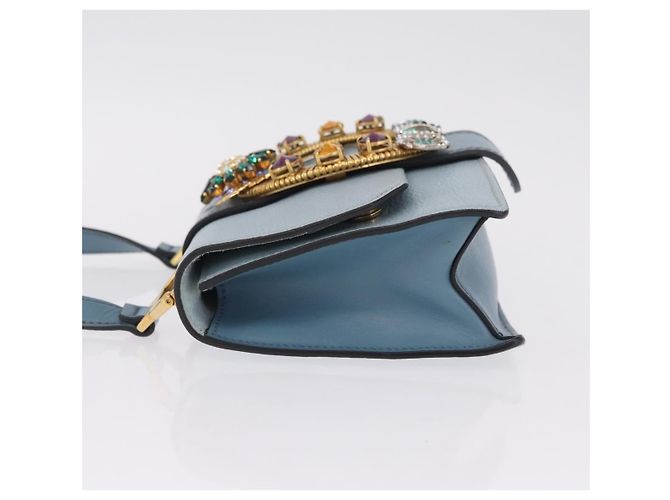 Miu Miu Madras Crystal Buckle Leather Small - vista 4