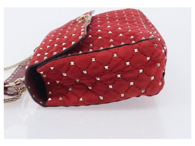 Valentino Garavani Rockstud Spike Flap Quilted Suede Medium - vista 4