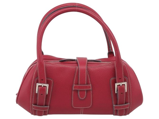 Borsa a mano Loewe Senda in pelle rossa - vista 2