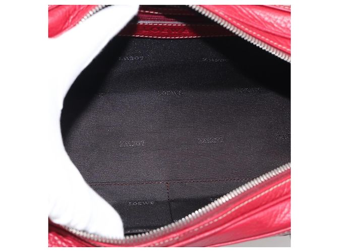 Borsa a mano Loewe Senda in pelle rossa - vista 5
