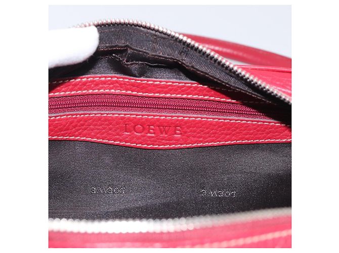 Borsa a mano Loewe Senda in pelle rossa - vista 6