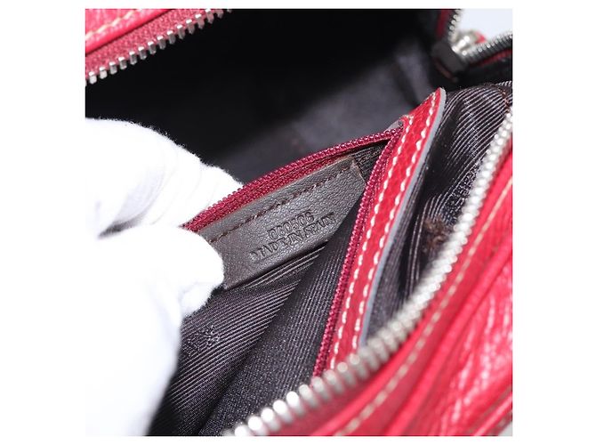 Borsa a mano Loewe Senda in pelle rossa - vista 7
