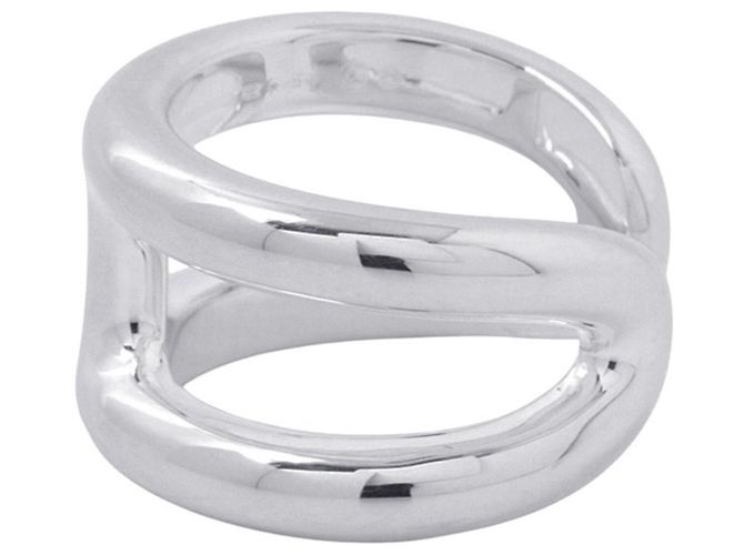 Hermès Anello Hermes Osmose PM Silver Band - vista 2
