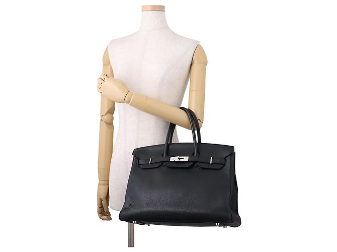 Hermès Borsa Hermes Birkin 35 in pelle Togo nera - vista 4