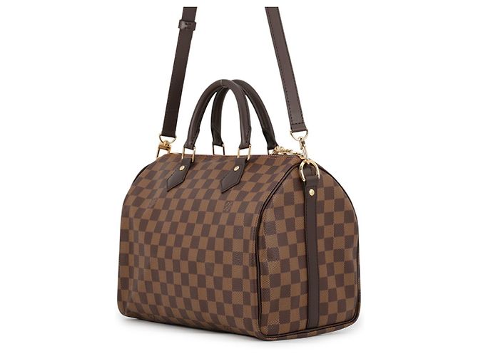 Borsa Louis Vuitton Damier Ebene Speedy Bandoulière 30 - vista 2
