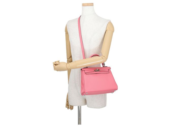 Hermès Borsa Hermes Kelly 25 in Rose Azalee - vista 5