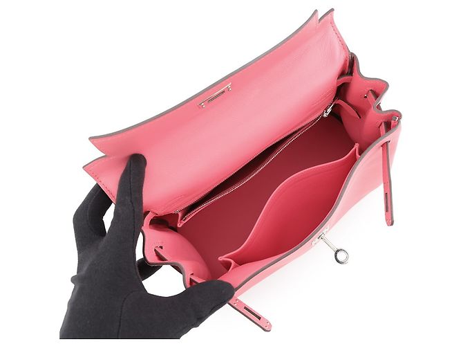 Hermès Borsa Hermes Kelly 25 in Rose Azalee - vista 6