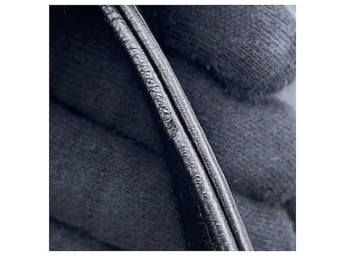 Borsa a tracolla con catena Chanel in lambskin nero - vista 14