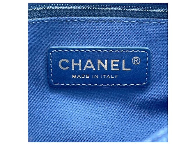 Borsa a spalla Chanel Matelassé Flap Small in denim - vista 14