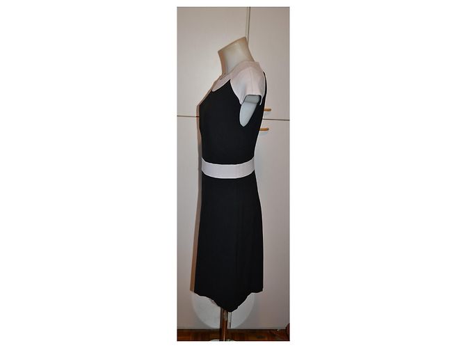 Escada Bicolour Kleid Schwarz-Weiß aus Viskose - Ansicht 4