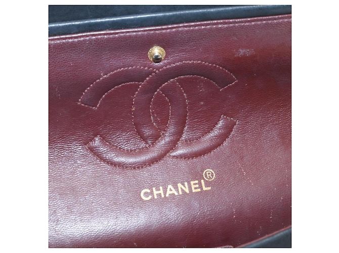 Chanel Vintage Classic Double Flap Chevron Lambskin Medium - vista 6