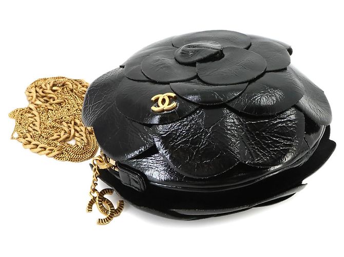 Borsa a tracolla con catena Chanel Camellia Evening - vista 5