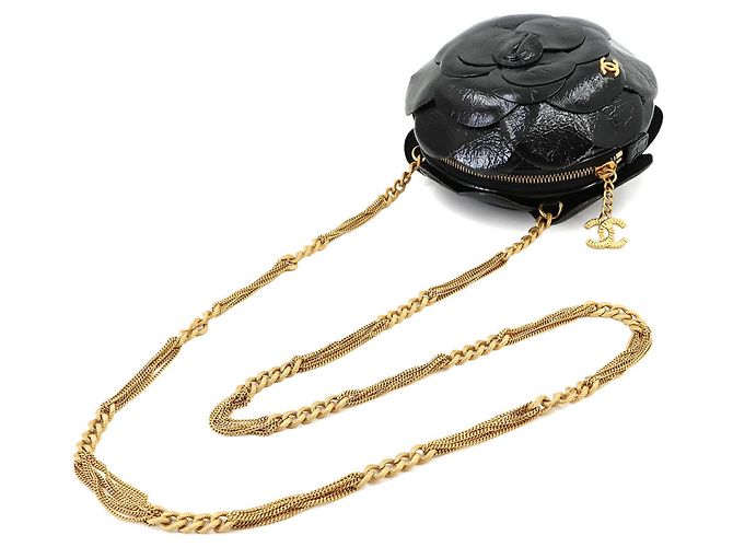 Borsa a tracolla con catena Chanel Camellia Evening - vista 6