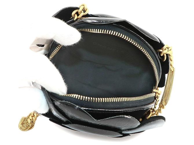 Borsa a tracolla con catena Chanel Camellia Evening - vista 7