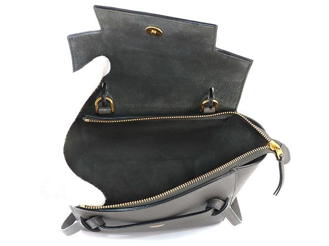 Céline Borsa a marsupio Celine in pelle grigia - vista 6