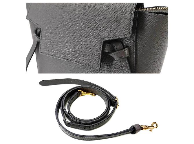 Céline Borsa a marsupio Celine in pelle grigia - vista 9
