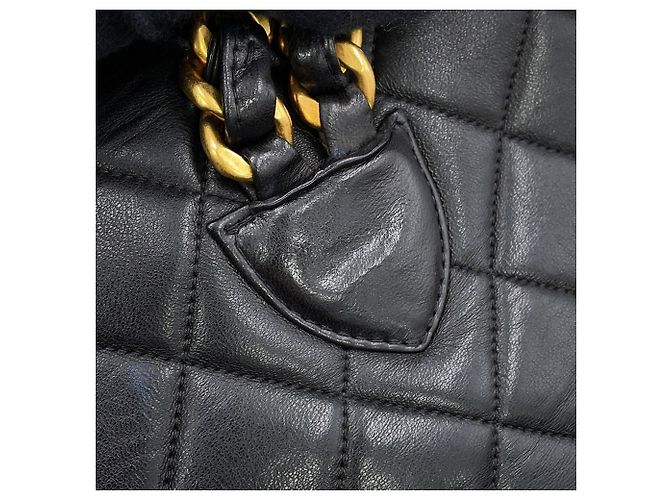Zaino Chanel in pelle d'agnello nera - vista 12