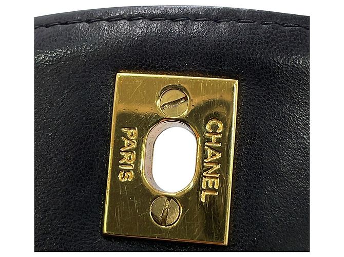 Zaino Chanel in pelle d'agnello nera - vista 14