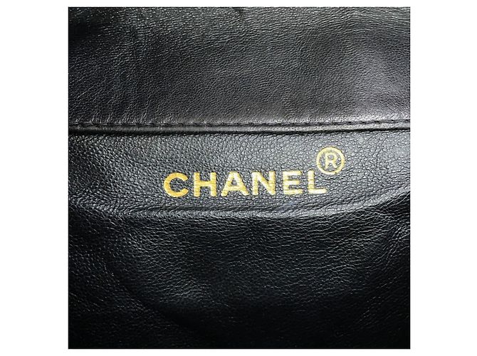 Zaino Chanel in pelle d'agnello nera - vista 15